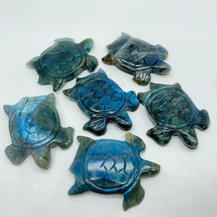 Labradorite Turtle Stone Carving Wholesale