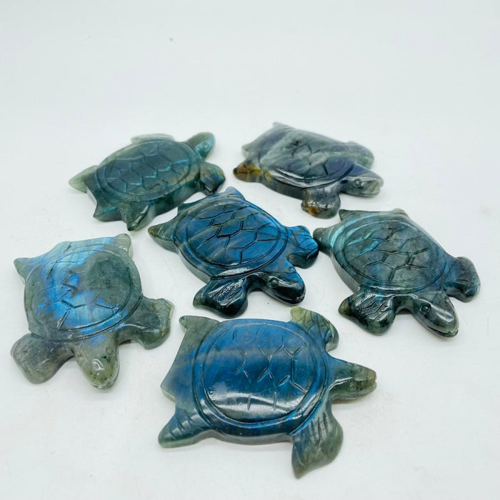 Labradorite Turtle Stone Carving Wholesale