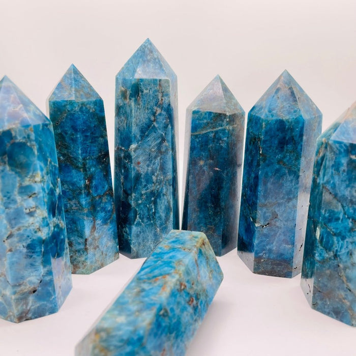 Large Blue Apatite Tower Points Wholesale