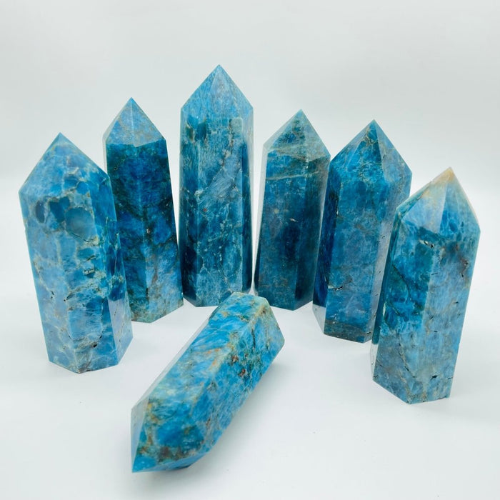 Large Blue Apatite Tower Points Wholesale