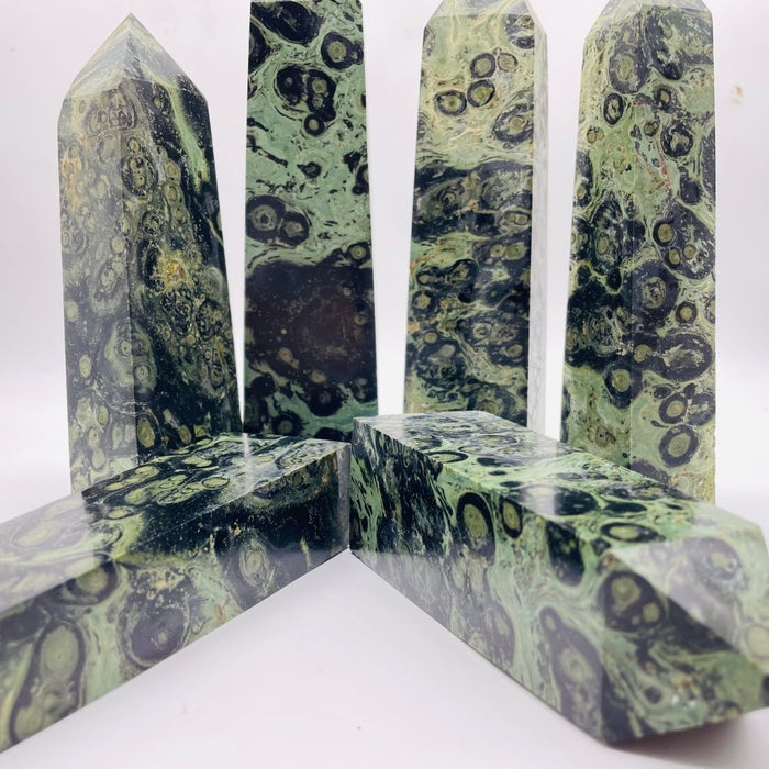 Large Kambaba Jasper Four-Sided Tower Point Wholesale