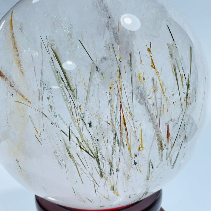Large Rare Clear Quartz With Mica High Quality Sphere