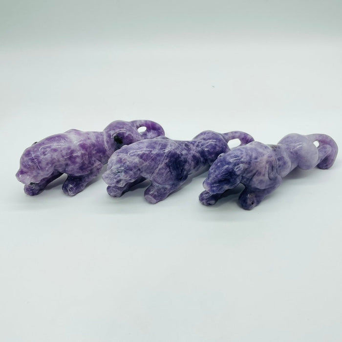 Lepidolite Jaguar Panthera Onca Carving Wholesale
