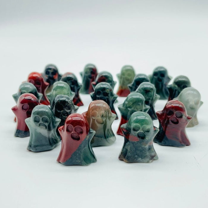 Mini Africa Blood Stone Ghost Carving Halloween Crystals Wholesale