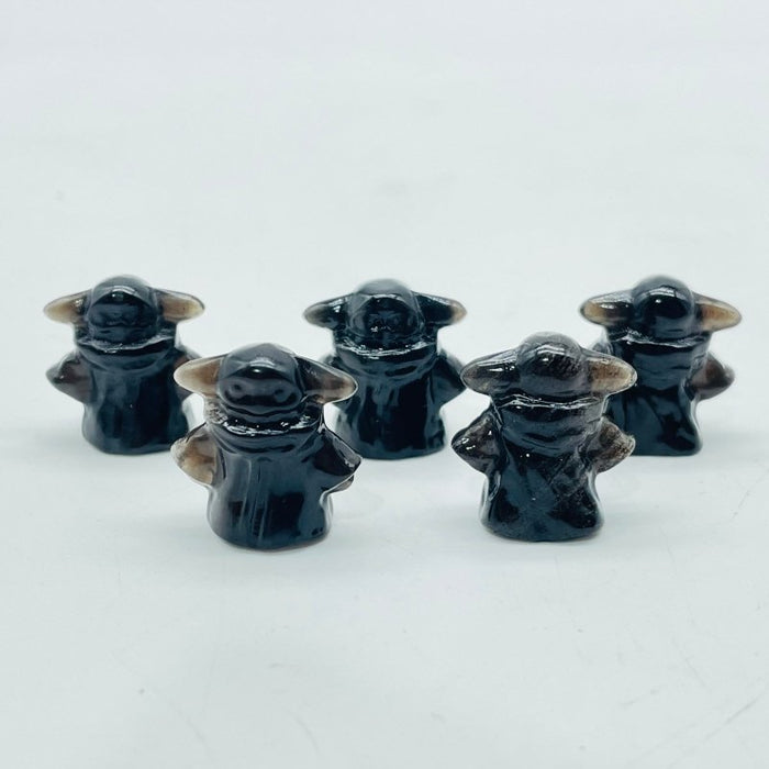 Mini Black Obsidian Yoda Star Wars Crystal Carving Wholesale