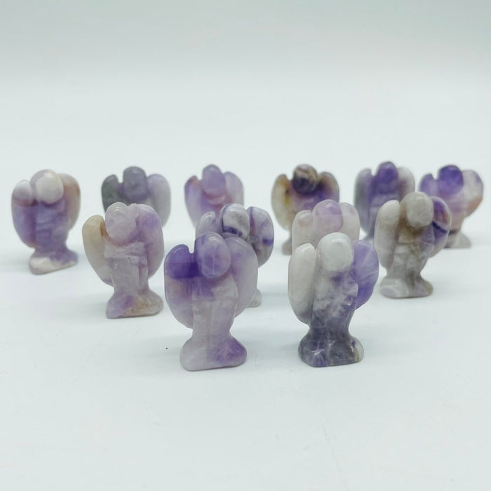 Mini Chevron Amethyst Angel Carving Wholesale