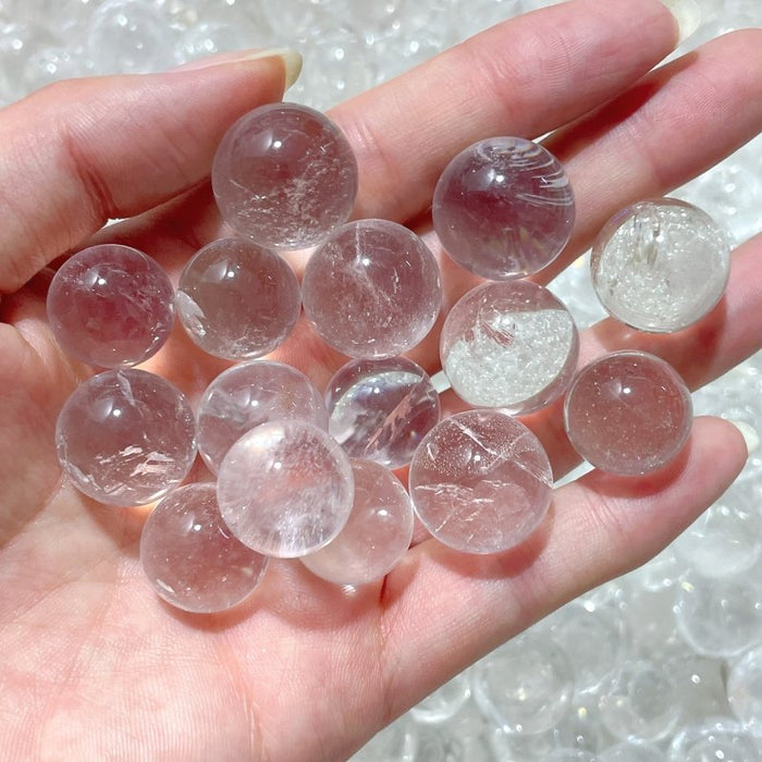 Mini Clear Quartz Spheres 1.5-2.1cm Wholesale