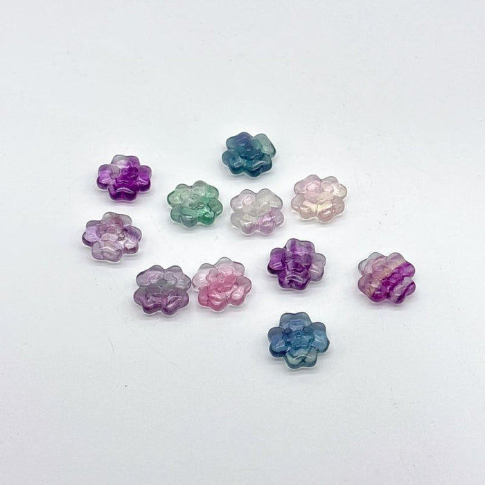 Mini Fluorite Four Leaf Clover Carving Wholesale