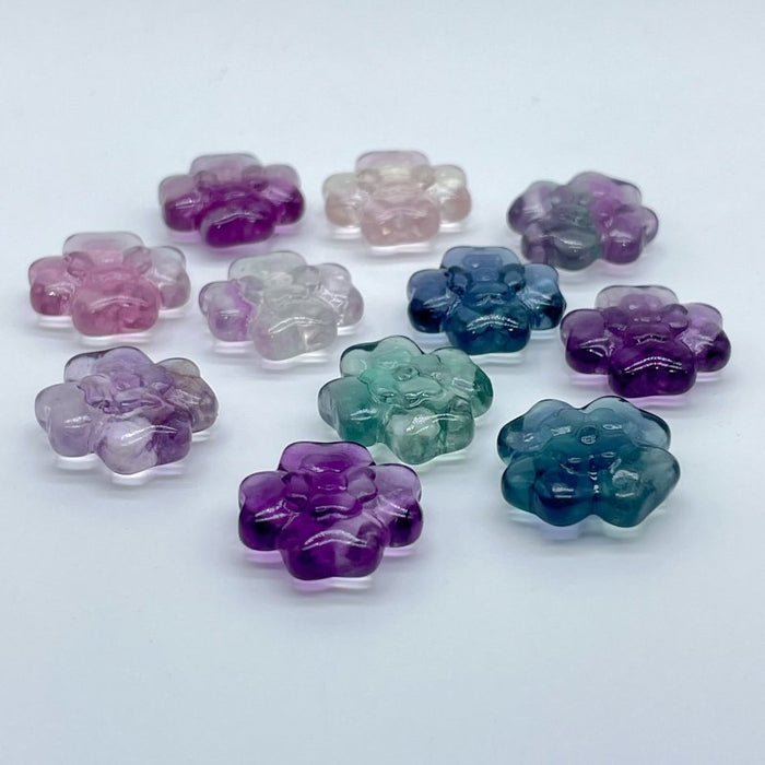 Mini Fluorite Four Leaf Clover Carving Wholesale
