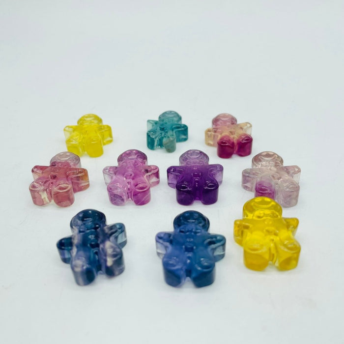 Mini Fluorite Gingerbread Man Carving Wholesale