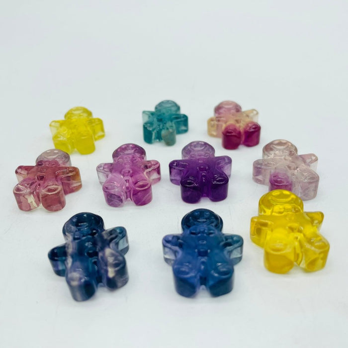 Mini Fluorite Gingerbread Man Carving Wholesale