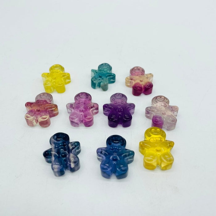 Mini Fluorite Gingerbread Man Carving Wholesale
