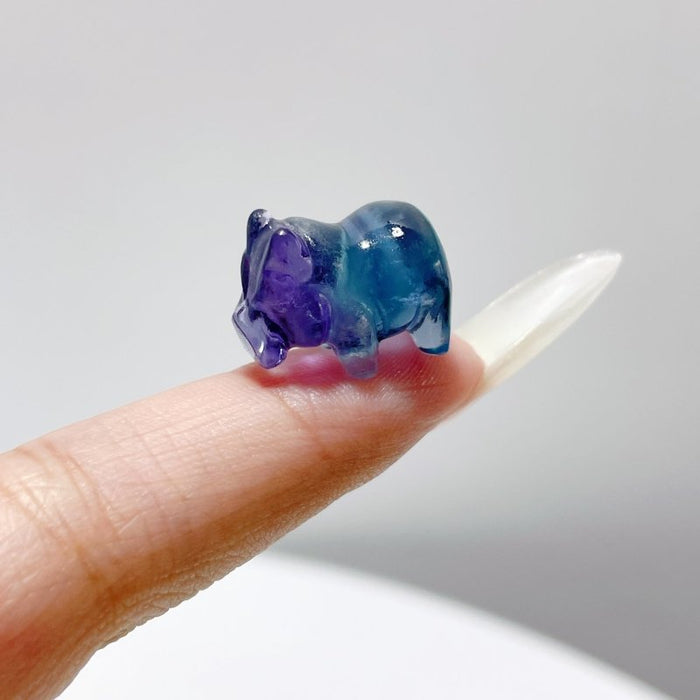 Mini Fluorite Hippopotamus Carving Wholesale