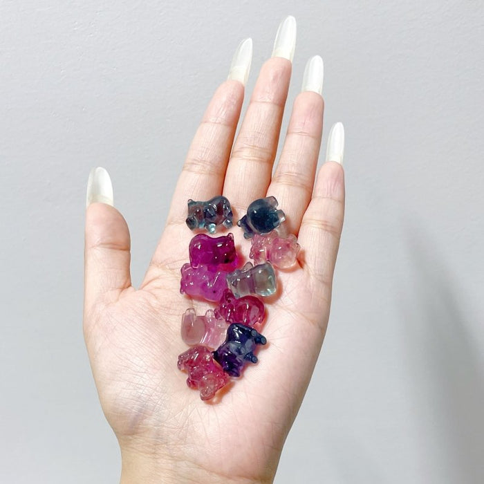 Mini Fluorite Hippopotamus Carving Wholesale