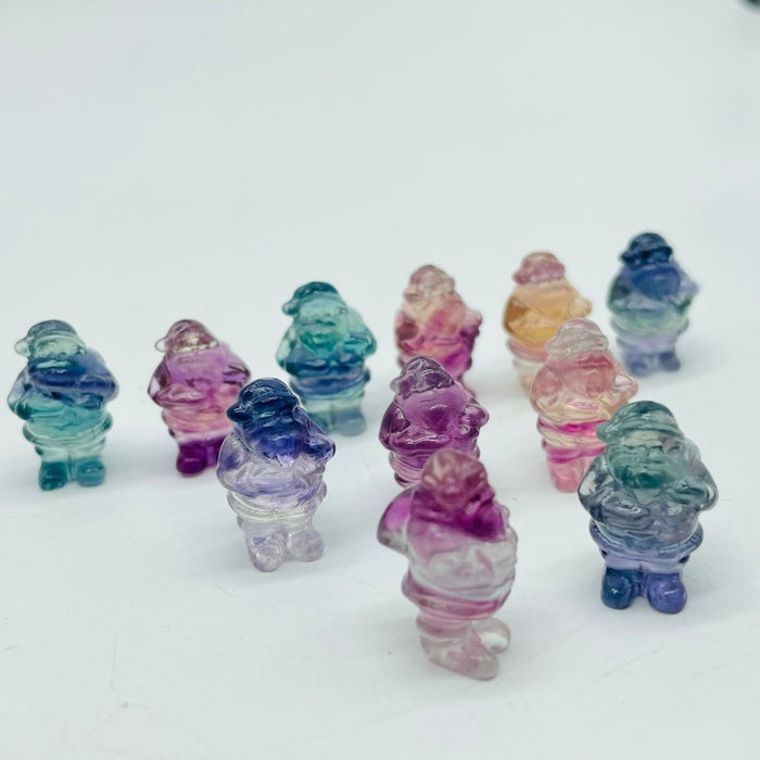 Mini Fluorite Santa Claus Carving Wholesale