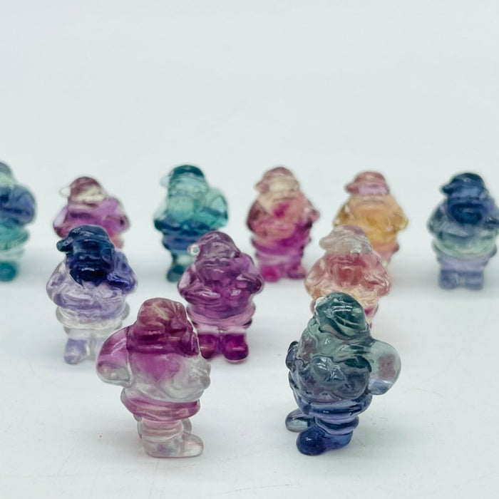 Mini Fluorite Santa Claus Carving Wholesale