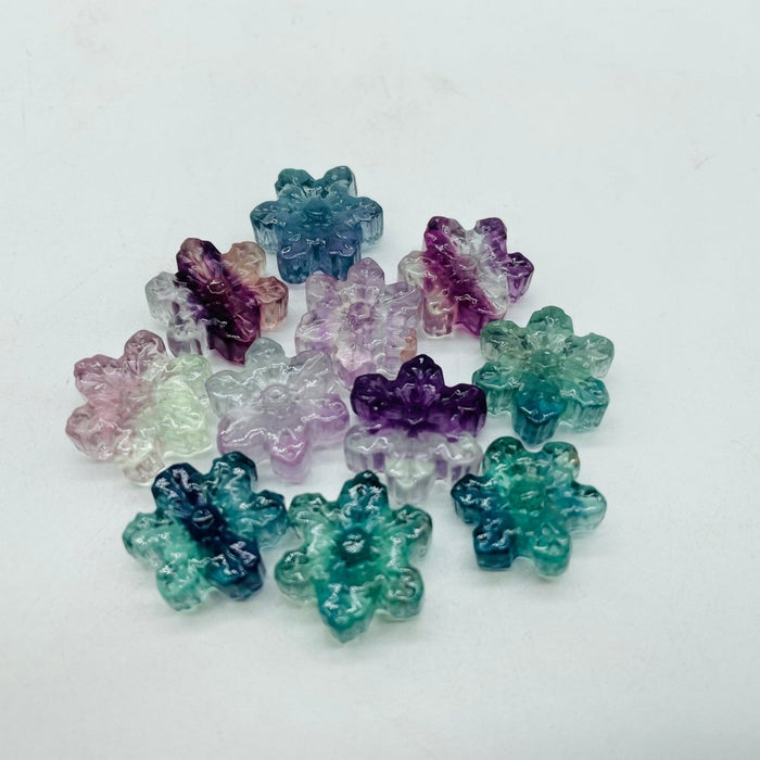 Mini Fluorite Snowflake Carving Wholesale