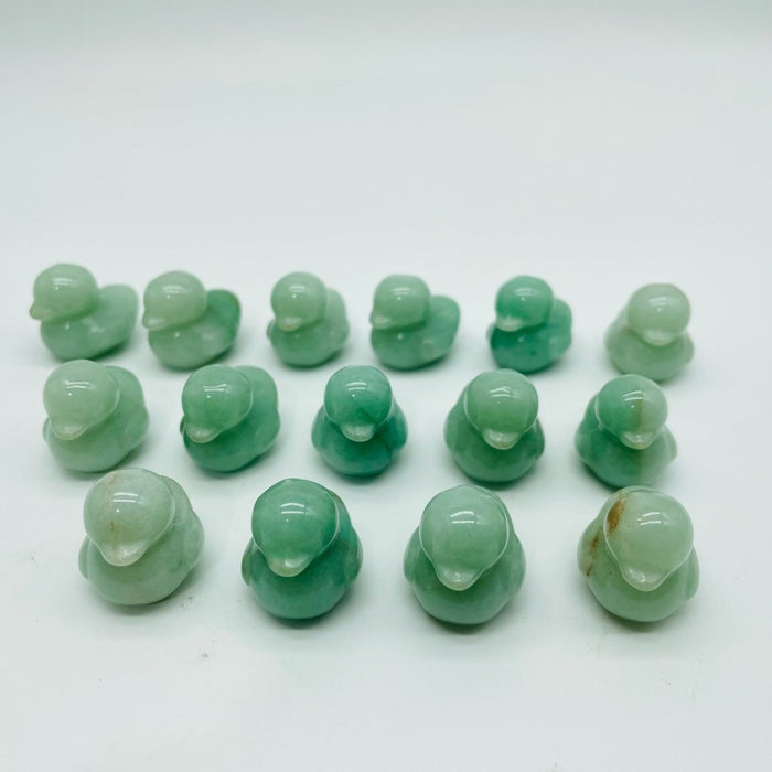 Mini Green Aventurine Duck Carving Wholesale