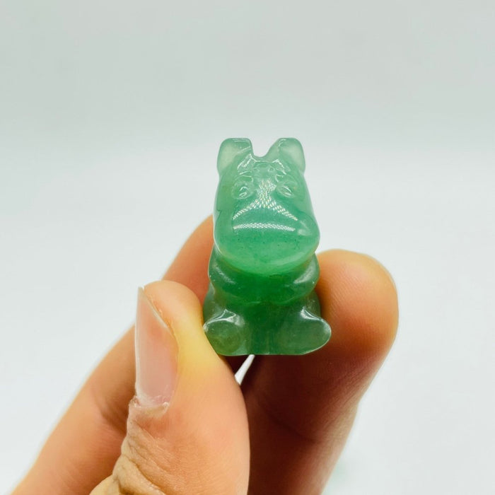 Mini Green Aventurine Hippo Carving Wholesale