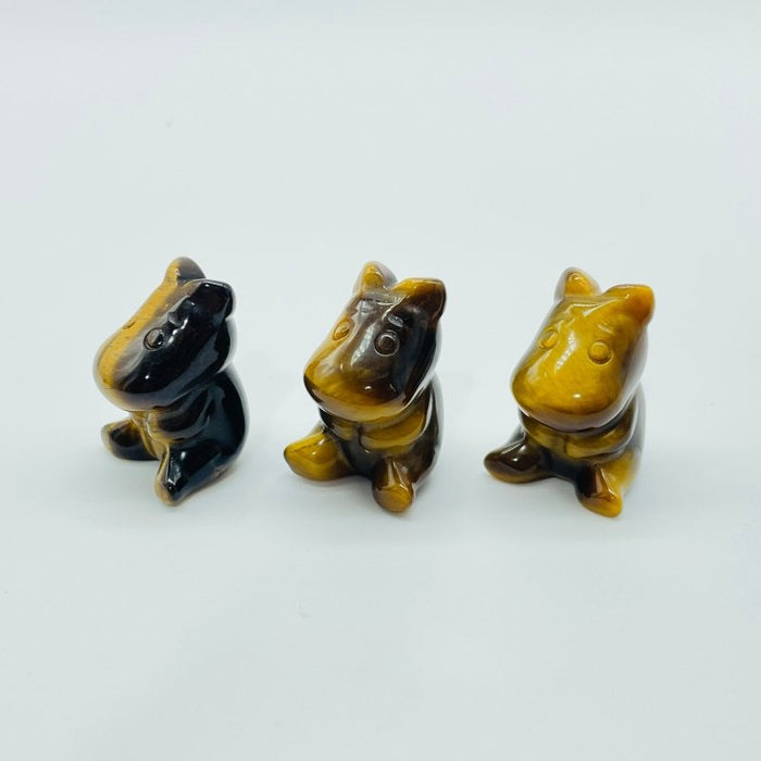 Mini Hippo Carving Wholesale Ocean Jasper Tiger Eye