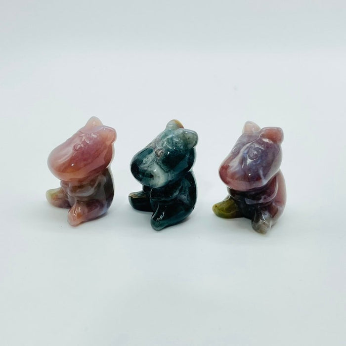 Mini Hippo Carving Wholesale Ocean Jasper Tiger Eye