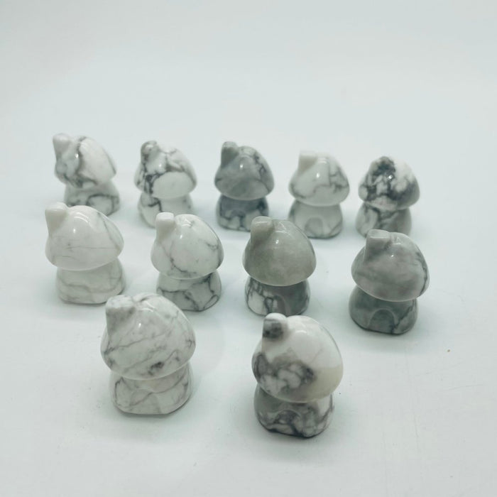 Mini Howlite Mushroom House Carving Wholesale