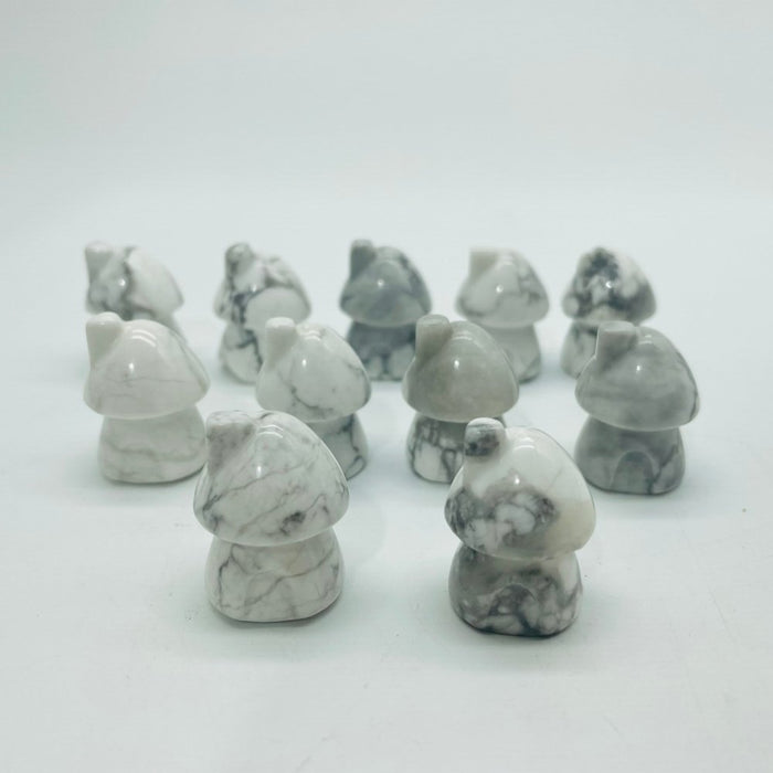 Mini Howlite Mushroom House Carving Wholesale