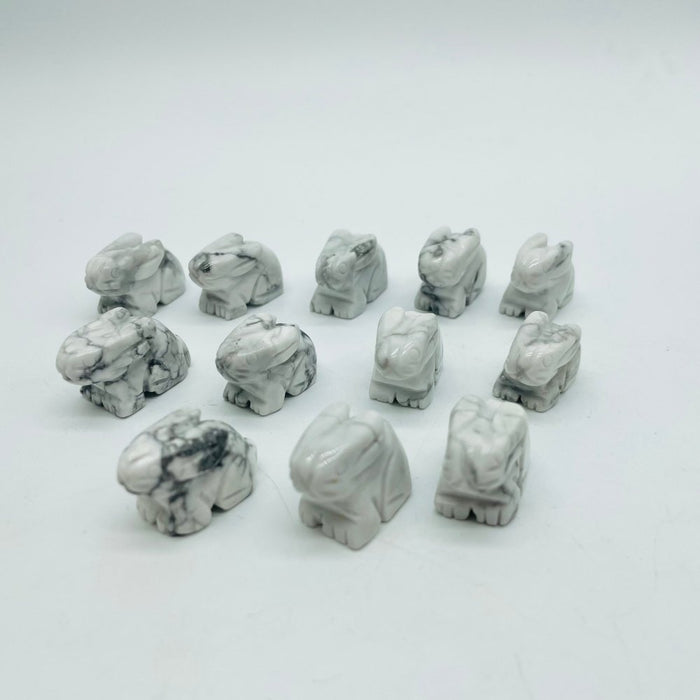 Mini Howlite Rabbit Carving Wholesale