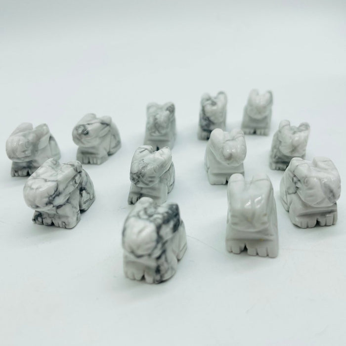 Mini Howlite Rabbit Carving Wholesale