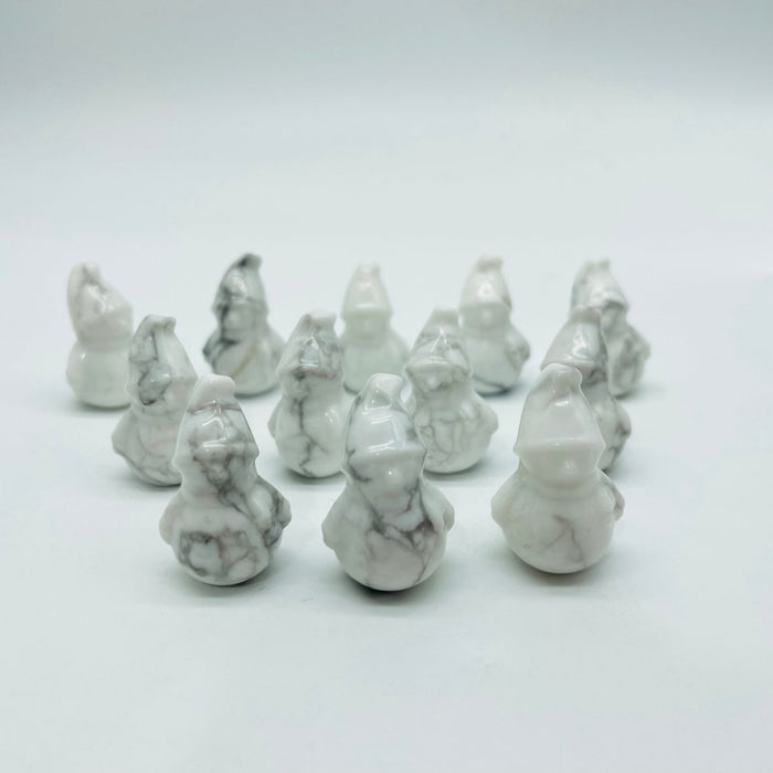 Howlite Snowman Carving Wholesale