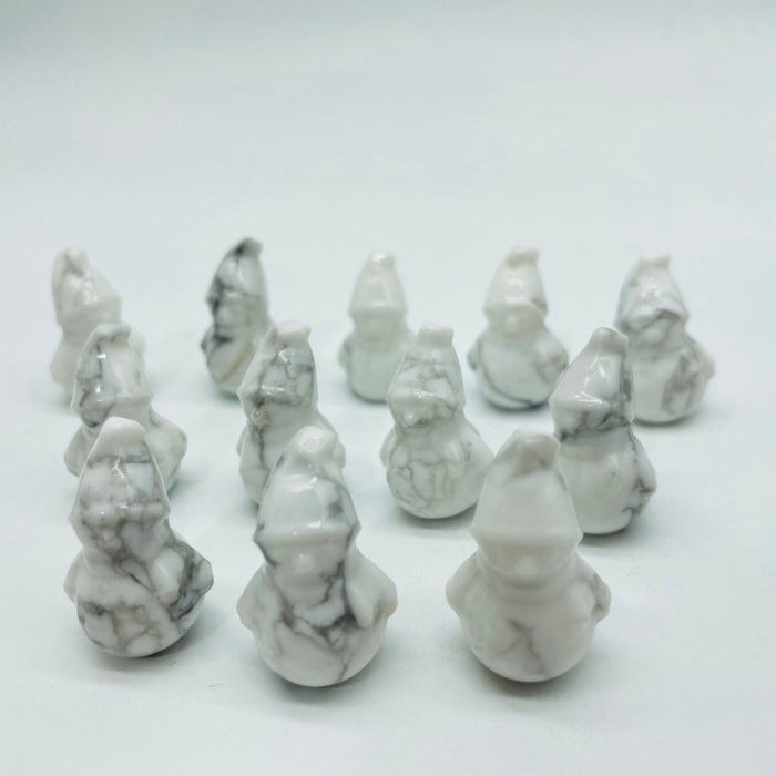 Howlite Snowman Carving Wholesale