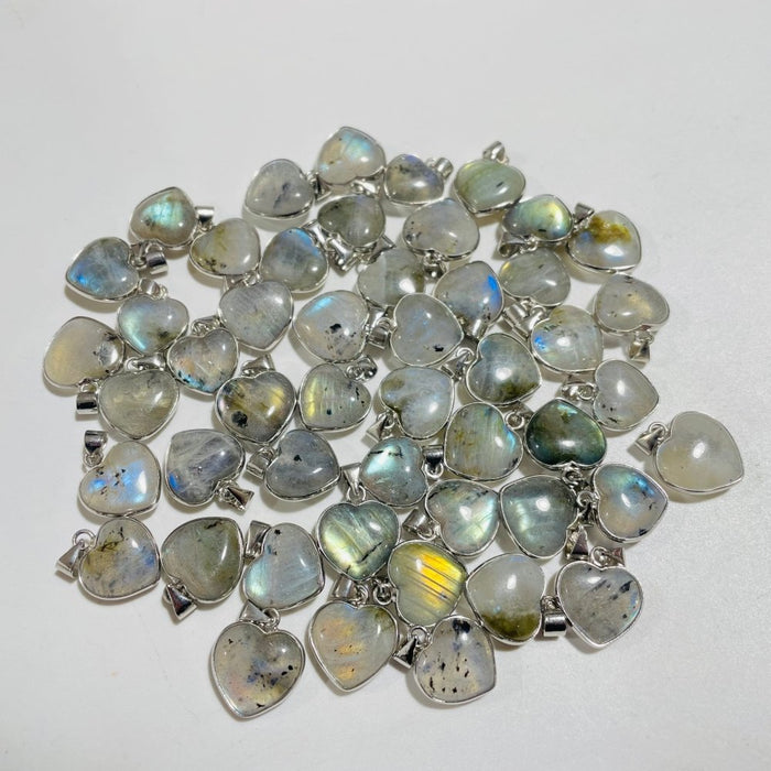 Mini Labradorite Heart Pendant Wholesale