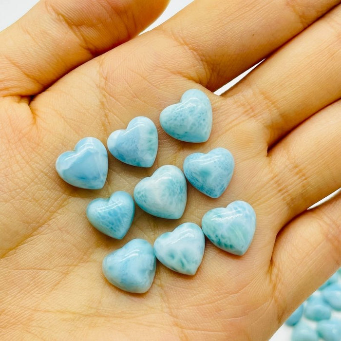Mini Larimar Heart DIY Pendant Wholesale