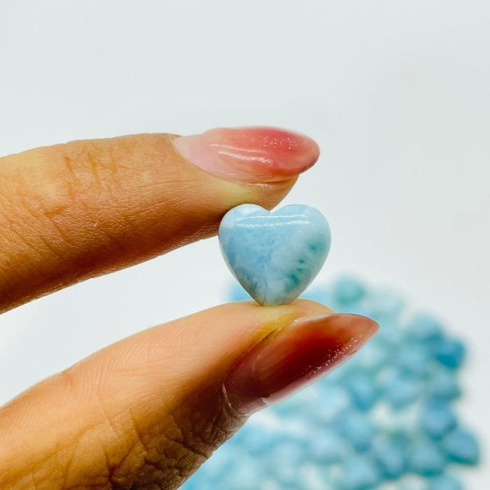 Mini Larimar Heart DIY Pendant Wholesale