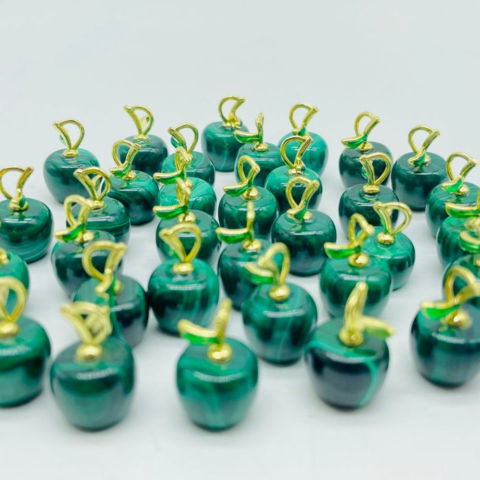 Mini Malachite Apple Carving Pendant Wholesale