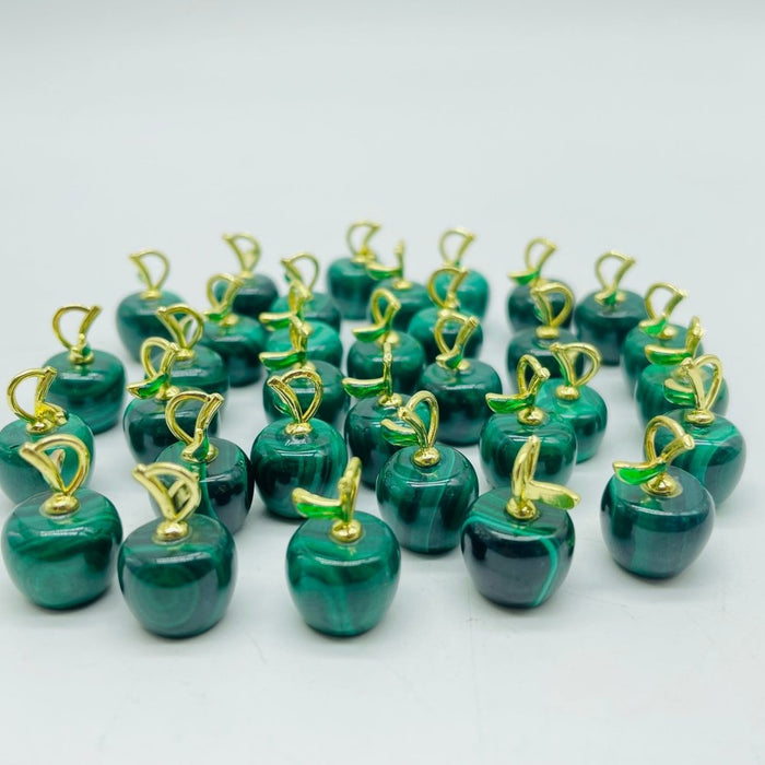 Mini Malachite Apple Carving Pendant Wholesale