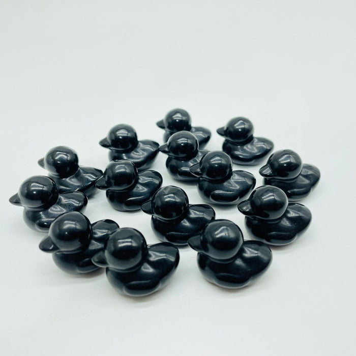 Mini Obsidian Duck Carving Wholesale
