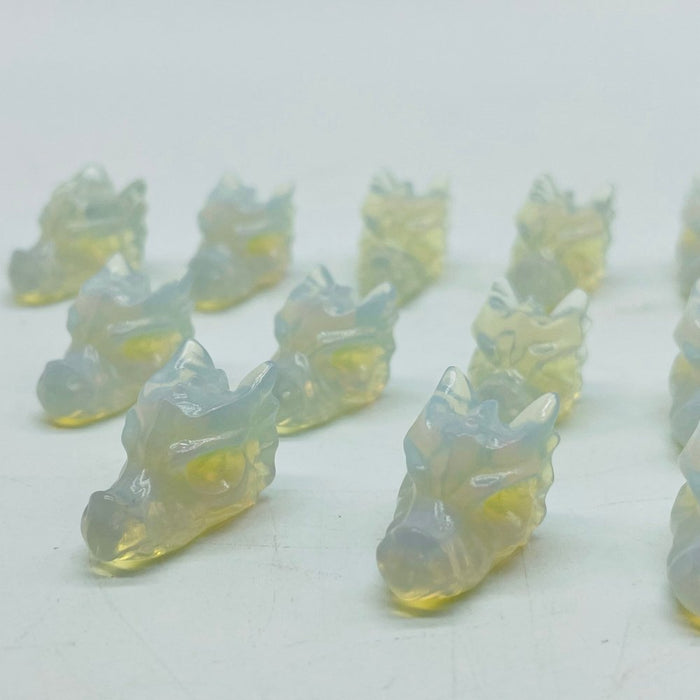 Mini Opalite Dragon Head Carving Wholesale