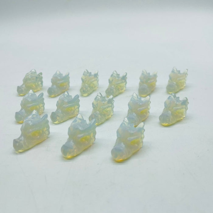 Mini Opalite Dragon Head Carving Wholesale