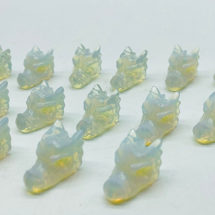 Mini Opalite Dragon Head Carving Wholesale