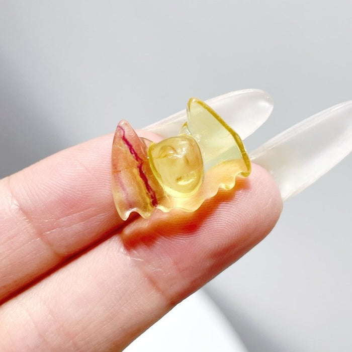 Mini Rainbow Fluorite Bat Carving Wholesale