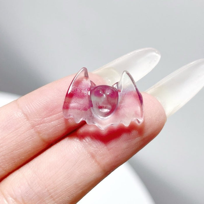 Mini Rainbow Fluorite Bat Carving Wholesale