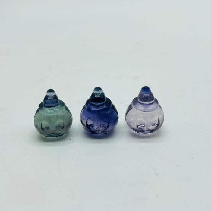Mini Rainbow Fluorite Carving Pumpkin Wizard Wholesale