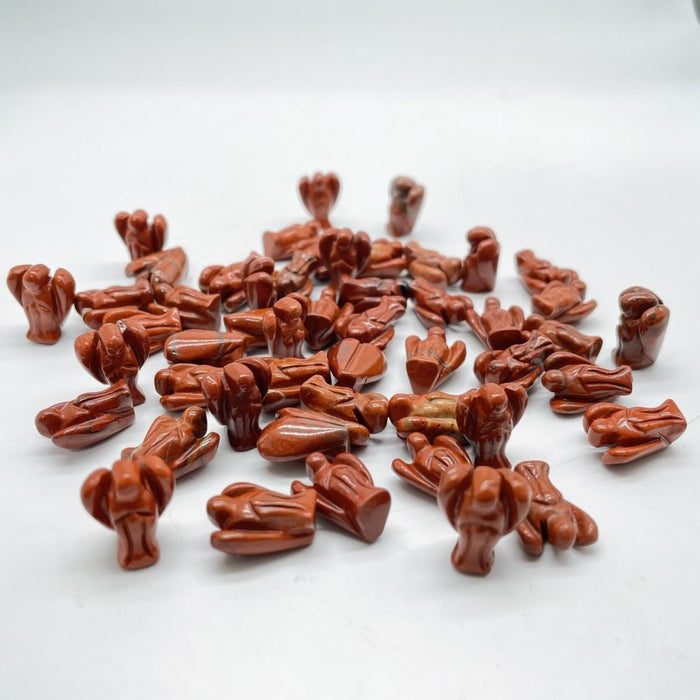 Mini Red Jasper Angel Carved Wholesale