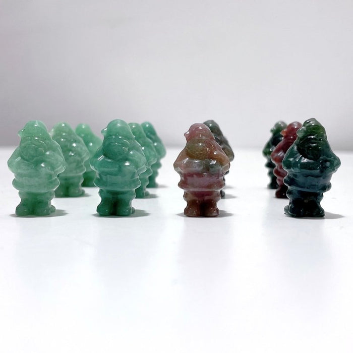 Mini Santa Claus Carving Wholesale Green Aventurine Ocean Jasper