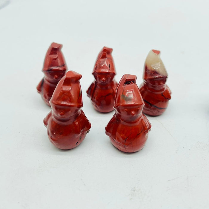 Mini Snowman Carving Wholesale Red Jasper Lapis Lazuli
