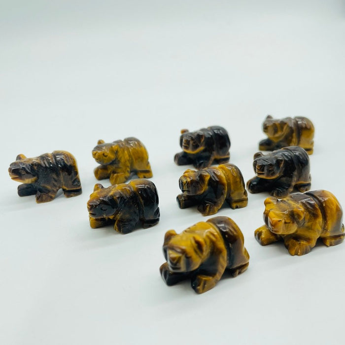 Mini Tiger Eye Polar Bear Carving Crystal Wholesale