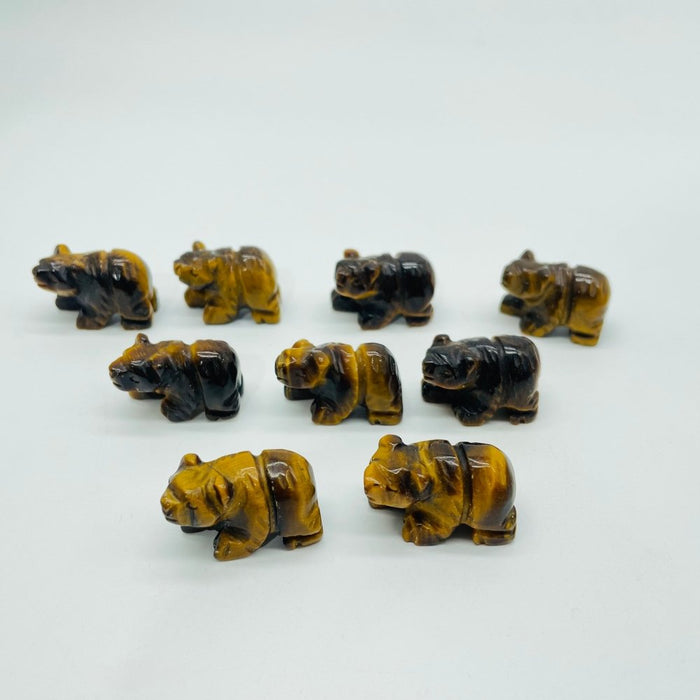 Mini Tiger Eye Polar Bear Carving Crystal Wholesale