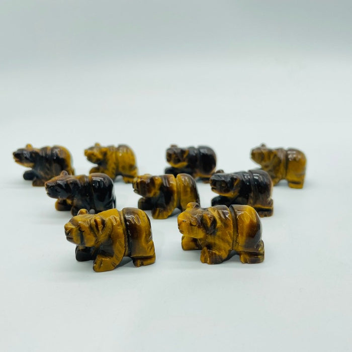 Mini Tiger Eye Polar Bear Carving Crystal Wholesale
