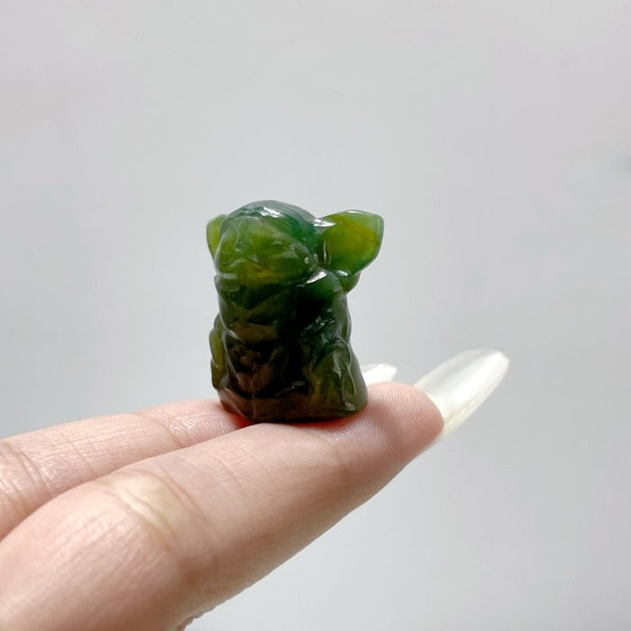 Mini Yoda Carving Wholesale Kambaba Jasper Ocean Jasper